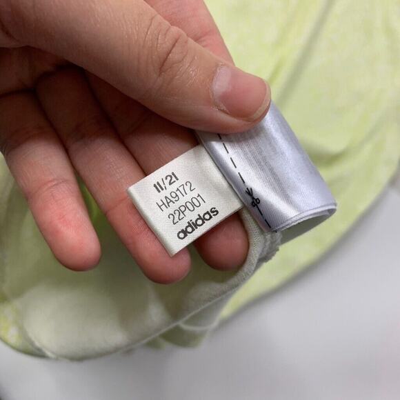 Adidas Polo Shirt Mens M Medium White Lime Abstract Geometry Pattern Golf - Picture 10 of 12